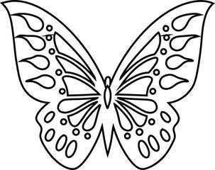 Simple butterfly line vector drawing, perfect for eco logos, natural branding, and spiritual artwork.