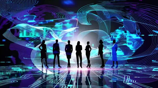 Digital Composite of Corporate Group Symbolizing Leadership and Responsibility Amidst Crowd