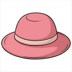 cartoon female hat isolated graphic