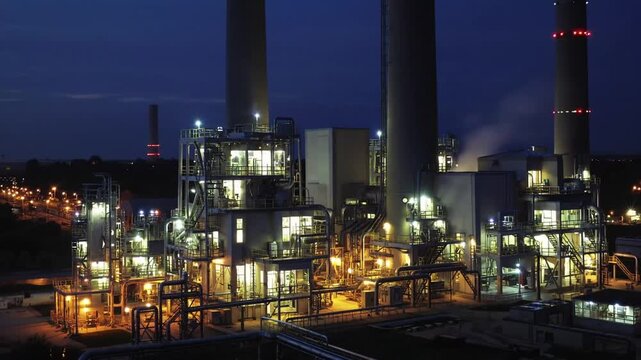 gas turbine engine electrical power plant station generator electricity energy industrial estate zone area factory manufacturing 