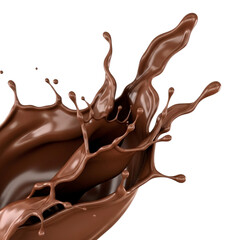 Dynamic chocolate splash captured in motion abstract food photography high-speed shot