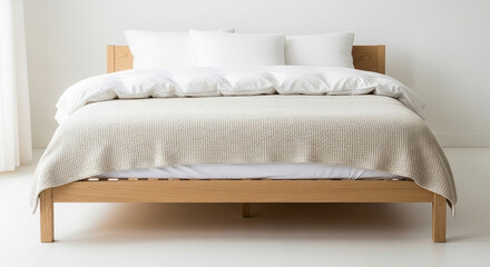 double bed with pillows