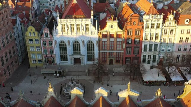 The Main Town of Gdansk at beautiful sunset. Poland