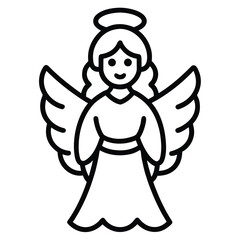 angel line art icon