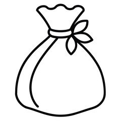 candy bag line art icon