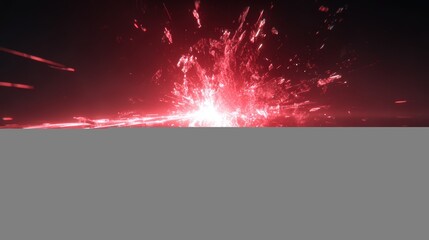 Red Laser Explosion Abstract Energy Burst