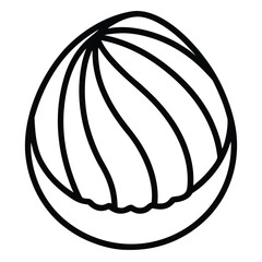 chocolate truffle line art icon