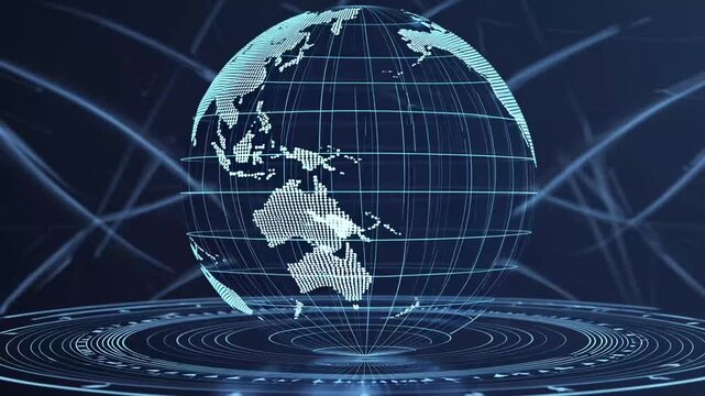 world globe earth map business technology global internet