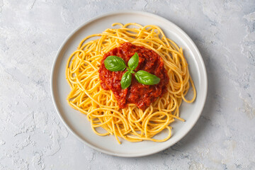 Delicious appetizer classic Italian spaghetti pasta and tomato sauce - Spaghetti bolognese