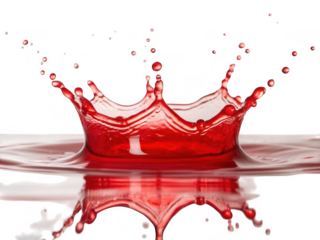 Captivating red liquid splash crown effect frozen in time dynamic motion water droplets