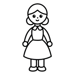 doll line art icon