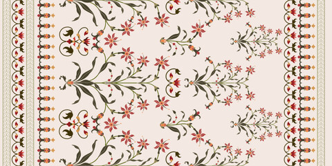 Vector Hand drawn colourful geometric flowers Motifs African boho paisley, seamless patterns with floral for fabric Ethnic Indian Pattern, textiles, clothing, wrapping paper, backdrop, banner.
