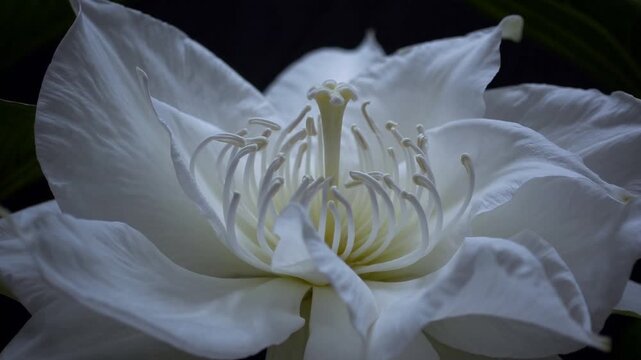 The White Nocturnal Bloom of the Epiphyllum Oxypetalum, Commonly Called Queen of the Night or Night-Blooming Cereus