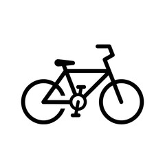 Fototapeta premium Bicycle vector icon design in minimal style 
