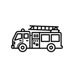Fototapeta premium Fire Truck Vector Icon for Emergency Response 