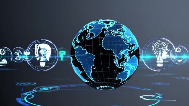 Worldwide Objectives and International Targets Concept with a3d Earth Globe Design