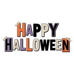 Obraz premium Happy halloween text isolated on transparent background