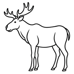 moose line art icon