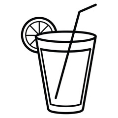 party drink line art icon