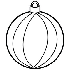 round bauble line art icon