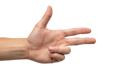 Isolated Hand Gesture with Three Fingers
