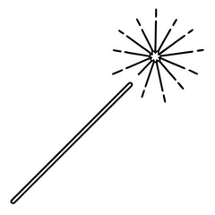 sparkler line art icon