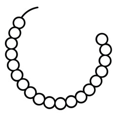 string of beads line art icon