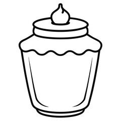 sweet jar line art icon