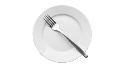 Isolated Fork and Plate
