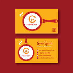 Naklejka premium Food business card template