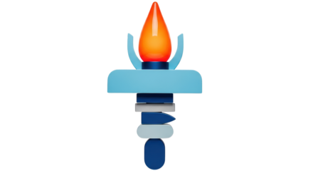 Isolated Stylized Olympic Torch