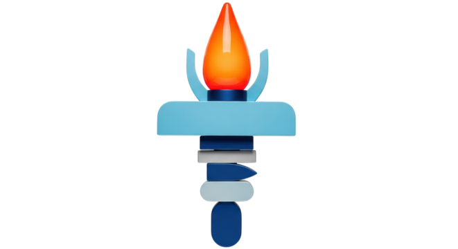 Isolated Stylized Olympic Torch