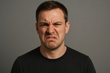Disgusted Expression - Caucasian Male Close-Up Portrait