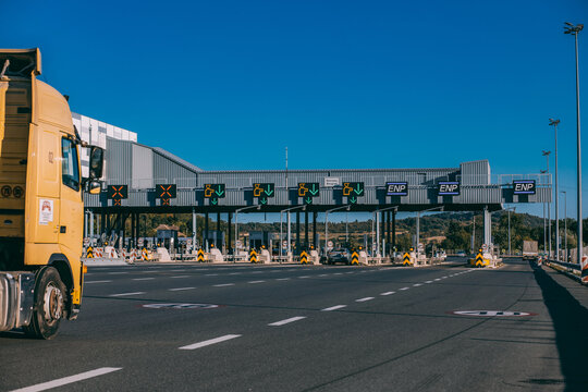 Vrcin Bubanj Potok toll plaza on the Belgrade-Nis highway, Serbia