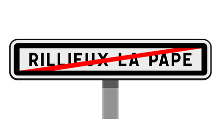 Panneau de sortie Rillieux-la-Pape, Métropole de Lyon, Auvergne-Rhône-Alpes