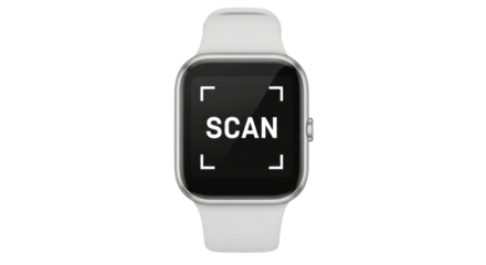 Isolated Smartwatch with Scan Display