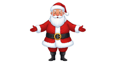 Isolated Cartoon Santa Claus