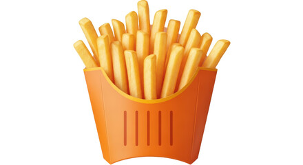 Isolated French Fries in Container