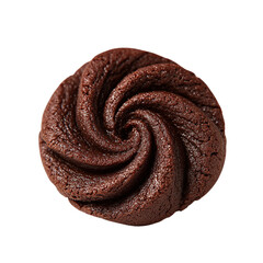 Chocolate Swirl Cookie isolated on transparent background