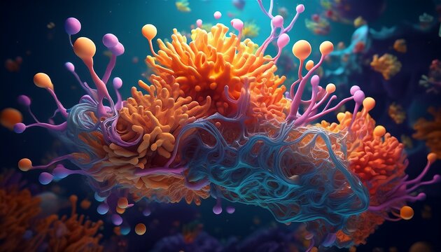 floating 3d protein structures dynamically forming and unfolding aidriven bioanalysis