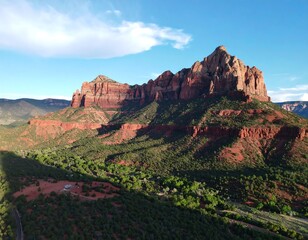 Red rock mountain vista
