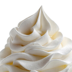 Whipped Cream Texture isolated on transparent background