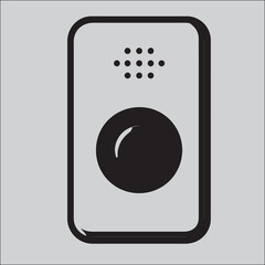 Vector illustration image of a modern home calling bell