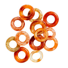 Carnelian Rings A Scatter of Warmth isolated on transparent background