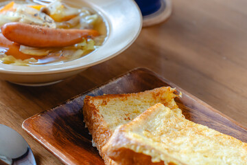 French toast breakfast / フレンチトーストの朝食
