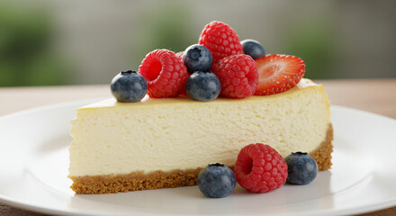 cheesecake with berries