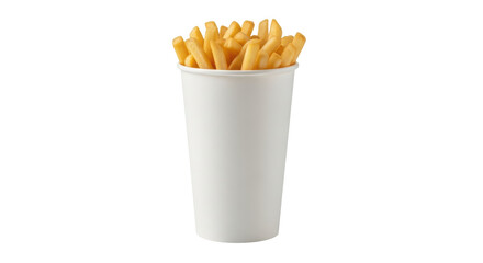 Isolated French Fries in Paper Cup