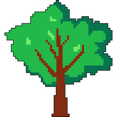 Stunning Elm Tree 8 Bit Pixel Illustration