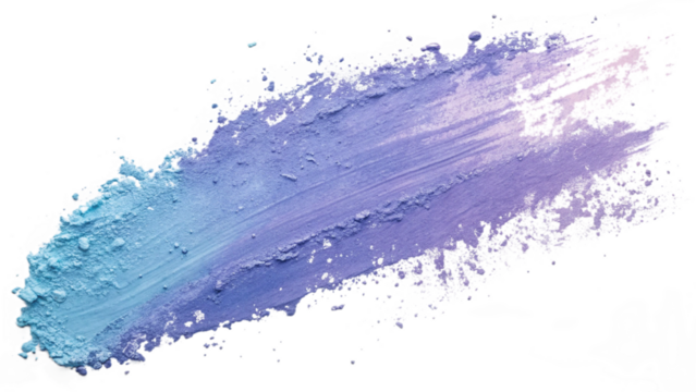 Gradient purple and blue paint splash forming dynamic design element on transparent background suitable for creative templates, modern digital graphics or projects.. - Powered by Adobe