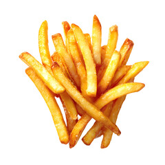 French Fries Icon &ndash; Fast Food Snack PNG on White Background